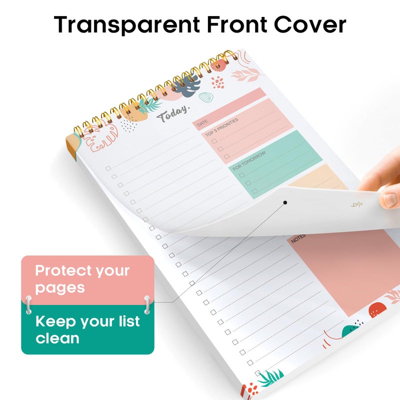 Taja To Do List Pad - To Do List Notebook for Work with 52 Sheets, Undated Daily Planner Perfect for Daily Tasks and Goal Setting, To Do List Notepad Suitable for Office, Home and School-Blossom Grove - Image 3