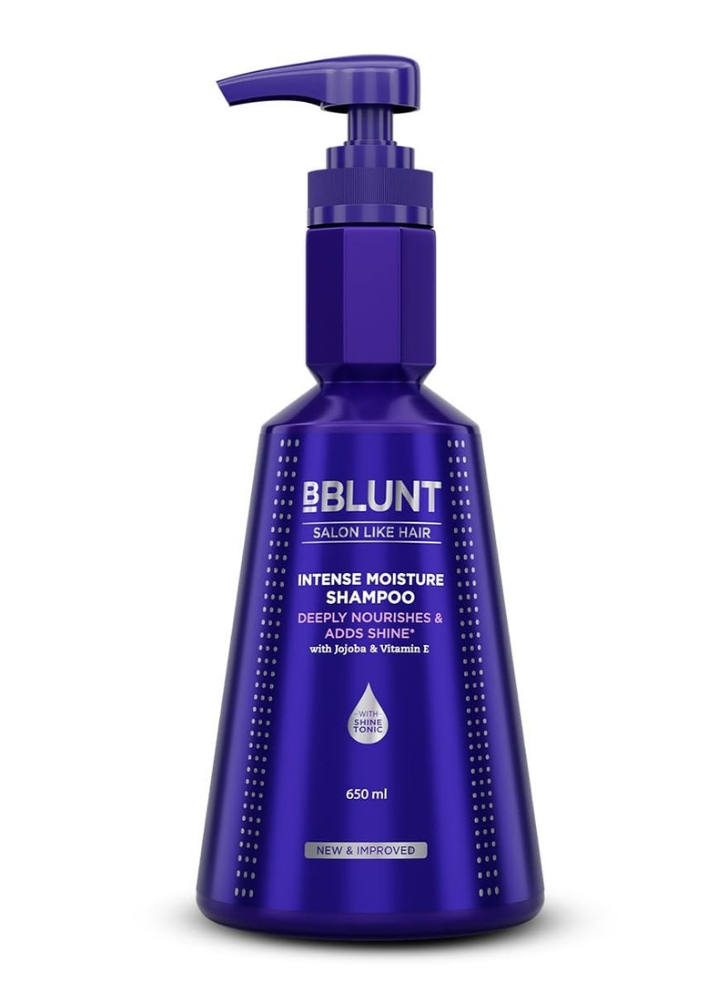 BBLUNT BBLUNT Intense Moisture Shampoo with Jojoba and Vitamin E for Dry & Frizzy Hair 650 ml - Image 1