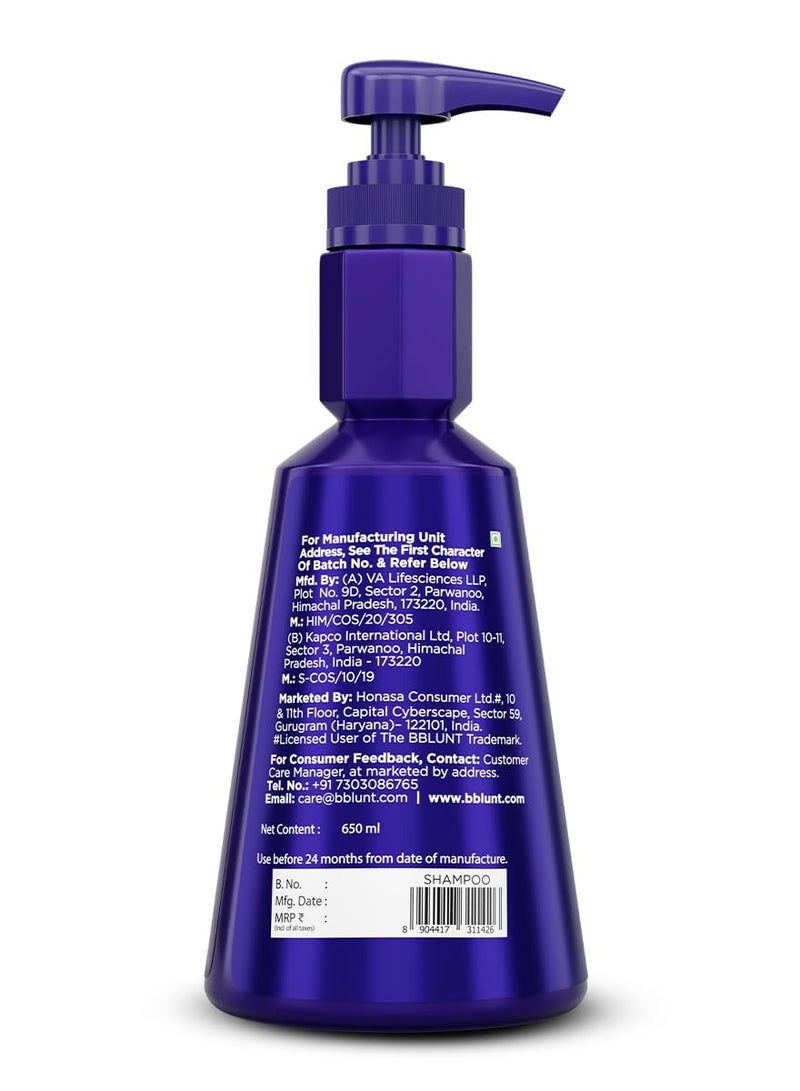 BBLUNT BBLUNT Intense Moisture Shampoo with Jojoba and Vitamin E for Dry & Frizzy Hair 650 ml - Image 2
