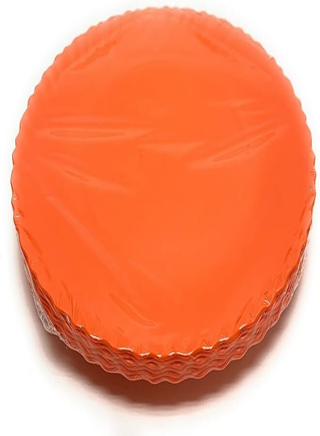 Mintra Home Curly Collection (11.75in Large Plate 6pk, Orange)