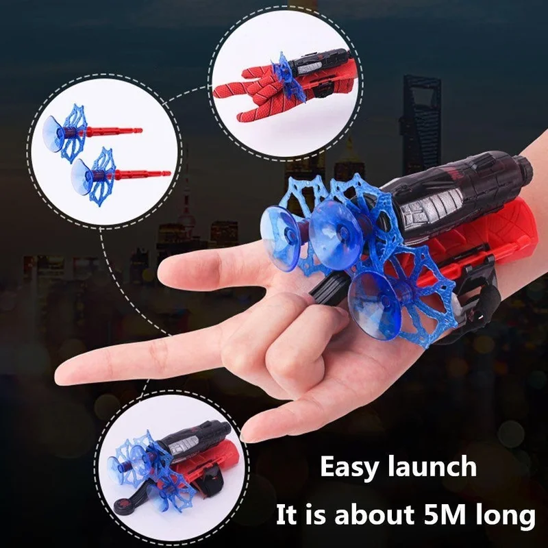 Masho Trend Spiderman Web Throwing Gloves - Spiderman Gloves - Spiderman Dart Blaster