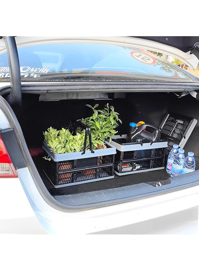 erorex Crates For Storage 20L Plastic Baskets For Organizing Collapsible Shopping Basket Foldable Crate With Handles Collapsible Storage Crate Car Basket For Kitchen Bathroom Medicine - Image 4