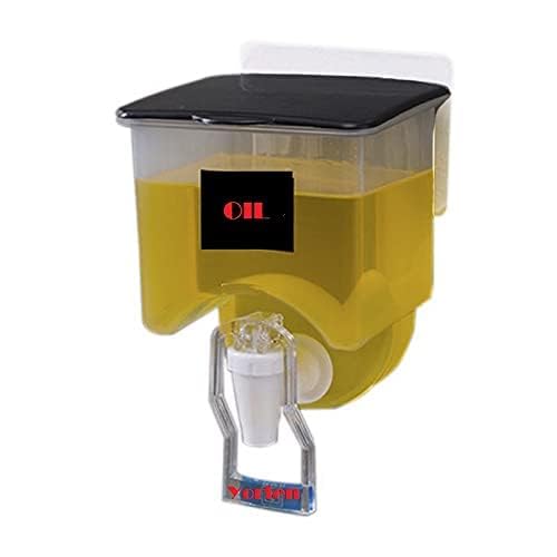 Lucc1n MultiPurpose Wall Mounted Oil Dispenser Tank Transparent Liquid Seasoning Food Dispenser for Kitchen Cooking - Image 1