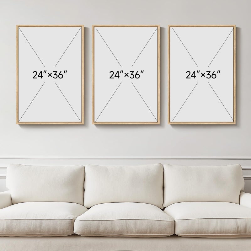 Cuspin Framed Boho Abstract Beach Wall Art for Living Room, Large Neutral Coastal Canvas Prints Artwork for Walls, Set of 3 Piece Modern Minimalist Ocean Picture Print for Hallway Office Wall Decor, 24x36 In - Image 4