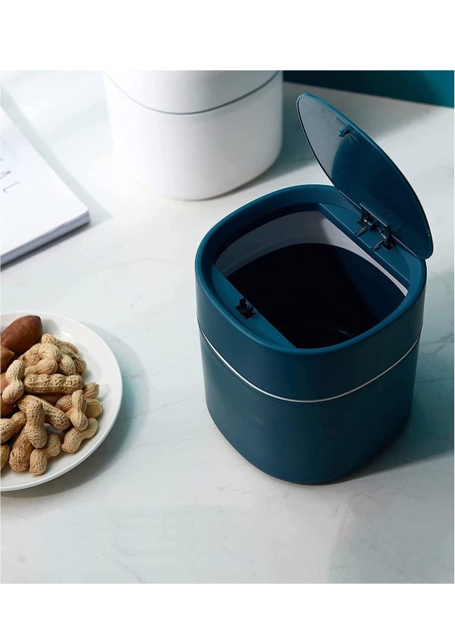 Generic Mini Desktop Bin, Small Bin with Lid, Plastic Trash Can for Vanity Desktop Coffee Table  - Image 5