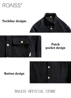 Men Solid Cargo Corduroy Long Sleeve Shirt Casual Single Breasted Pocket Shirts Jacket - pzsku/Z588E33074E81FD9C684EZ/45/_/1698656905/26b7737d-fd1a-439e-9cf6-f12e4512438d