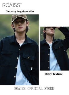 Men Solid Cargo Corduroy Long Sleeve Shirt Casual Single Breasted Pocket Shirts Jacket - pzsku/Z588E33074E81FD9C684EZ/45/_/1698656905/378c08ee-96f9-403a-8d94-be7acd632895