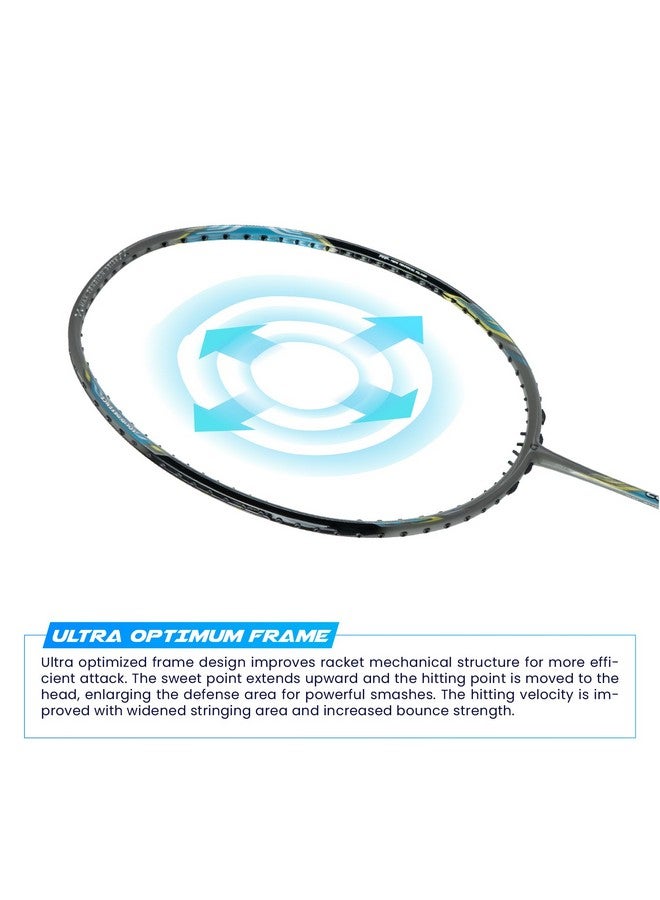 Apacs راكيت بادل أباتس كاونتر أتاك (73 جرام، 35 رطل) صنع في فيتنام | راكيت بادل غير مشدود من الجرافيت الياباني مع غلاف كامل | G2-4 1/8 بوصة (أسود فضي) - Image 4