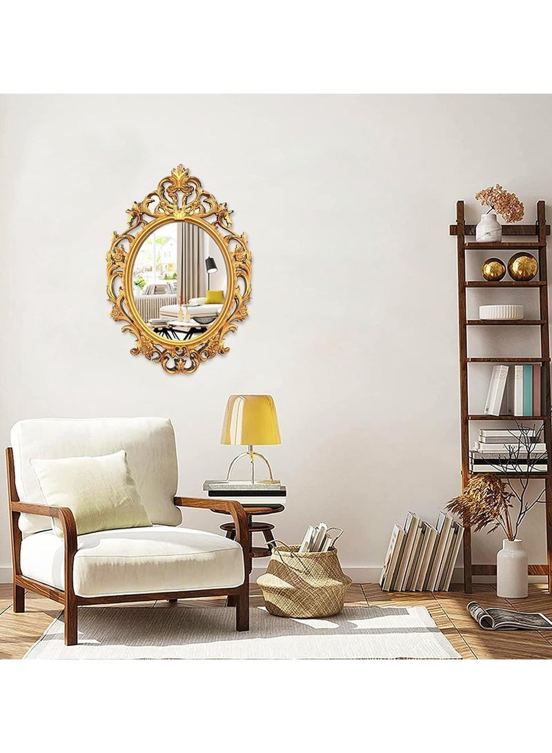 LINGWEI Decorative Wall Hanging Mirrors Wall Mounted Makeup Mirror Vintage Cosmetic Mirror Dressing Mirror Vanity Mirror For Bathroom - Image 4