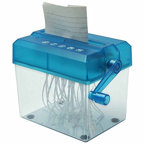 Inditradition Manual Paper Shredder Machine | Hand Operated Paper Cutter | A5 Paper Compatible, Strong Steel Blades (Transparent) - Image 1