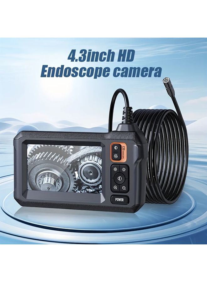 Industrial Endoscope 4 3 Inch IPS LCD Screen 8 LED Lights 10m Semi Rigid Borescope Camera - Image 2