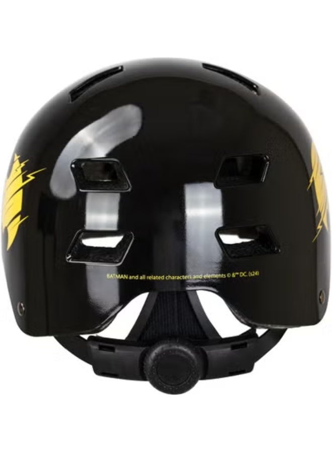 Spartan Batman MultiSport Helmet for Kids Ages 5–9 | Small Size 51–54cm | DC Superhero Bike, Skate & Scooter Safety Gear | Lightweight Shell with Air Vents & Adjustable Fit System | SP-9137 - Image 4