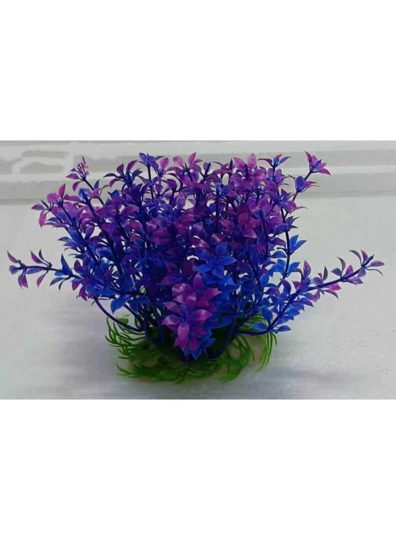 HUANXIN HOME Aquarium Decorations Lifelike Plastic Decor Fish Tank Plants,Used for Household and Office Aquarium Simulation Plastic Hydroponic Plants.(1PCS,BIG,Purple) - Image 3