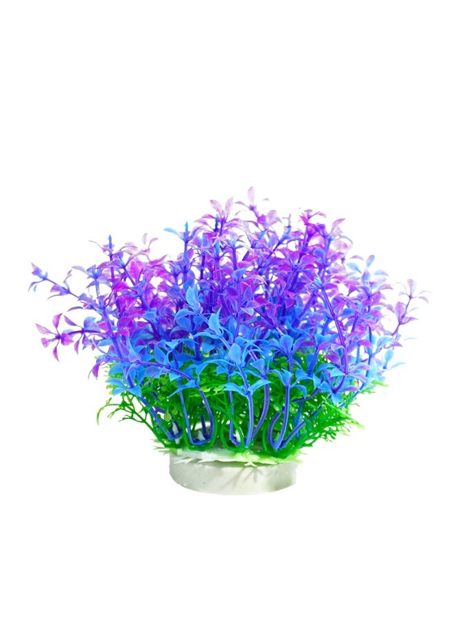 HUANXIN HOME Aquarium Decorations Lifelike Plastic Decor Fish Tank Plants,Used for Household and Office Aquarium Simulation Plastic Hydroponic Plants.(1PCS,BIG,Purple) - Image 5