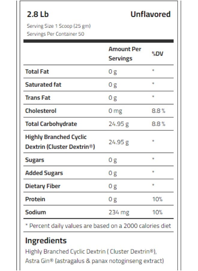 Laperva Triple Carb, Unflavored, 50 Servings - 1.27 Kg  - Image 2