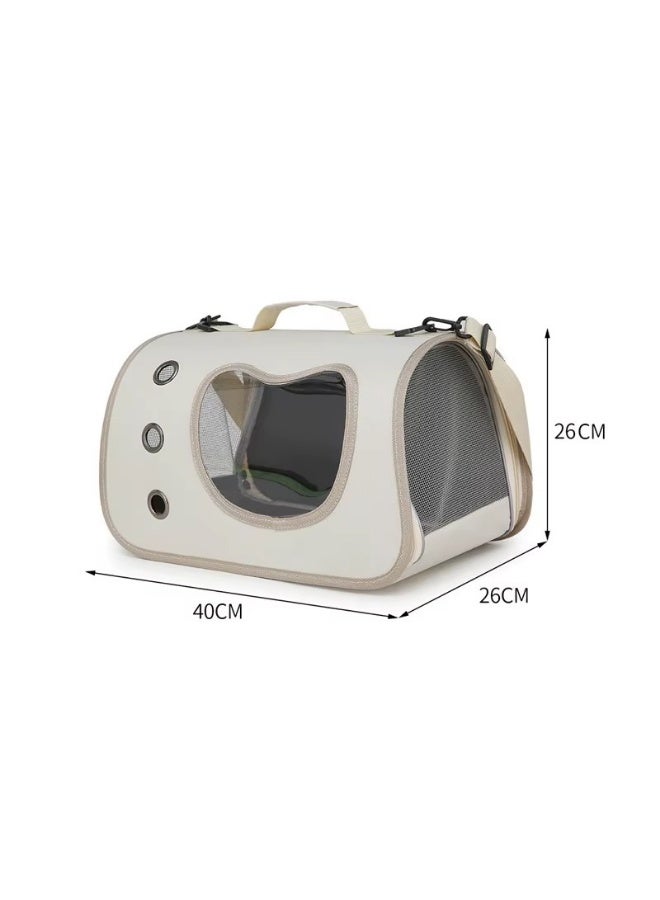 Meetion Portable Breathable Mesh Pet Carrier Bag for Small Dogs and Cats, Foldable Travel Carrier Handbag for Outdoor Travel  - Image 2