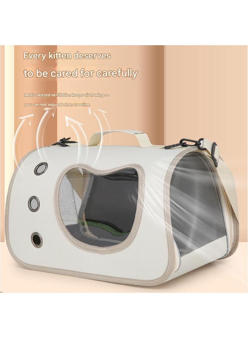 Meetion Portable Breathable Mesh Pet Carrier Bag for Small Dogs and Cats, Foldable Travel Carrier Handbag for Outdoor Travel  - Image 5