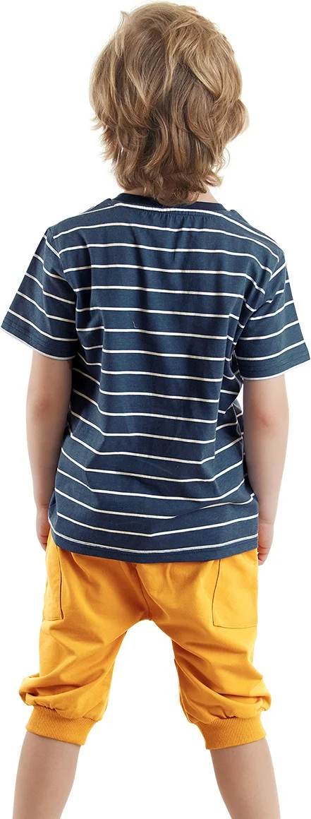 Denokids Sailor Dino Boy T-Shirt Capri Shorts Set
