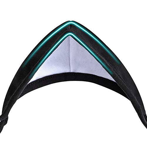 comfso 5 Pack Soft Cloth Black Face Masks with Nose Bridge Wire Breathable Dust proof Cotton for Adult Women Men Reusable Washable - Image 5