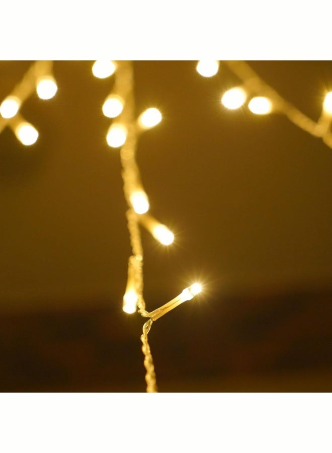 VTERLY Christmas Decoration Lights, 350 LED Warm White Waterfall Christmas Star String Lights, Indoor Outdoor String Lights for Yard, Party, Home, Holiday - Image 5