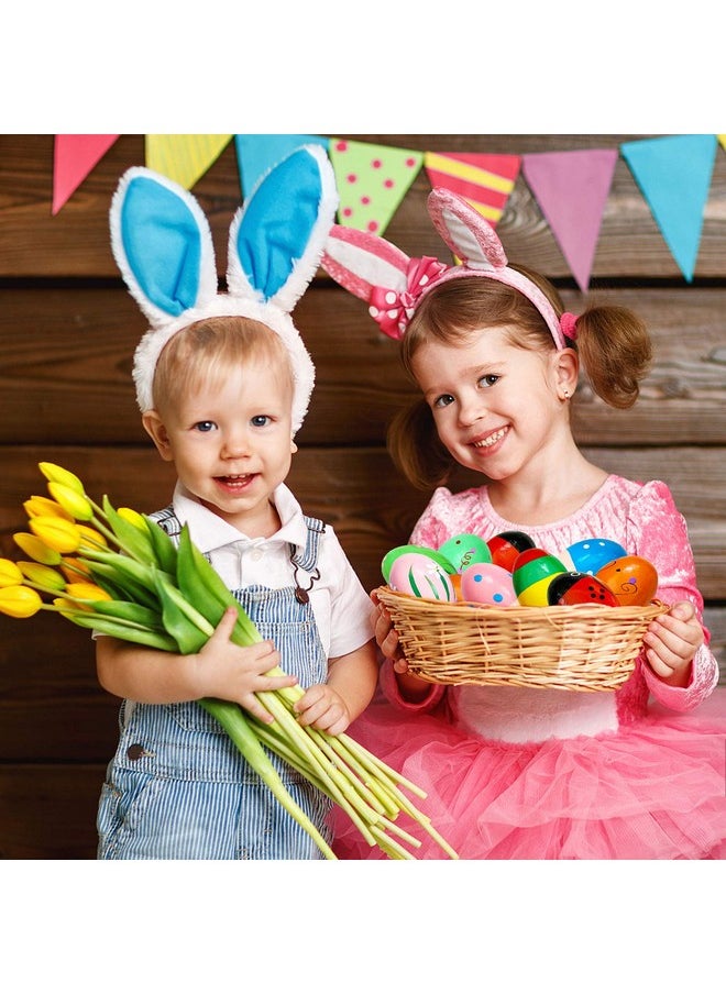 Omgouue 8 PCS Easter Wooden Eggs Shakers Musical Instruments Decorations Percussion Maracas Craft for Kids/Toddlers Hunt Game Gifts Basket Stuffers Fillers Decor  - Image 4