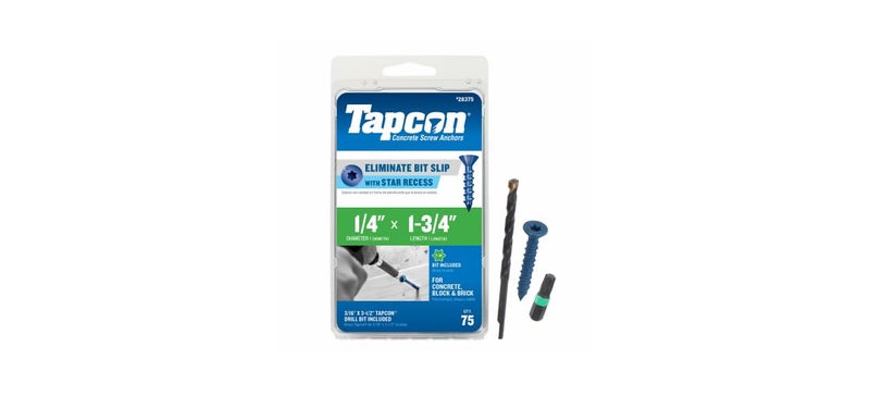 Tapcon 28375 1/4x1-3/4 Blue Star Drive Bugle Head Concrete Anchors 75/Box - Image 3