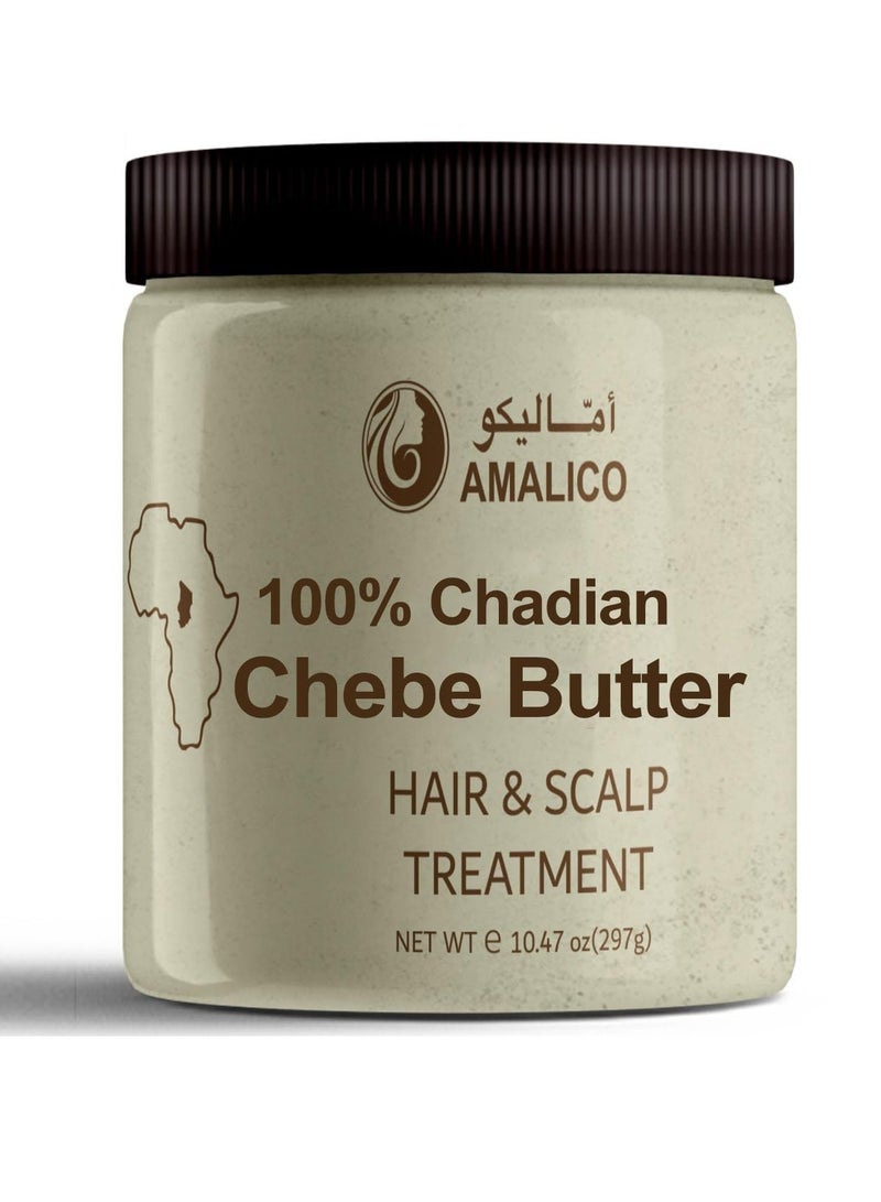 Chebe Butter with Castor Oil for Hair Growth. Chebe Butter from Chad for Hair Growth and Scalp Treatment with Organic Castor Oil Hair Growth Oil for Hair Ends and Dry Scalp 297 GM