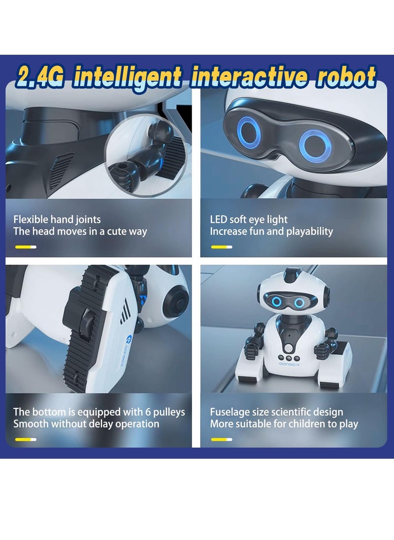 SYOSI - Robot Toys Rechargeable Smart Remote Control Robot with Voice Control Gesture Sensing RC Shining LED Eyes Dancing Singing Recording Repeat  Robot Gifts for Boys and Girls Age 3+ - Image 1
