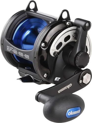 Okuma Solterra SLX Single Speed Closed Frame Lever Drag Saltwater Trolling Reel SLX30b 540yds 40lb Black