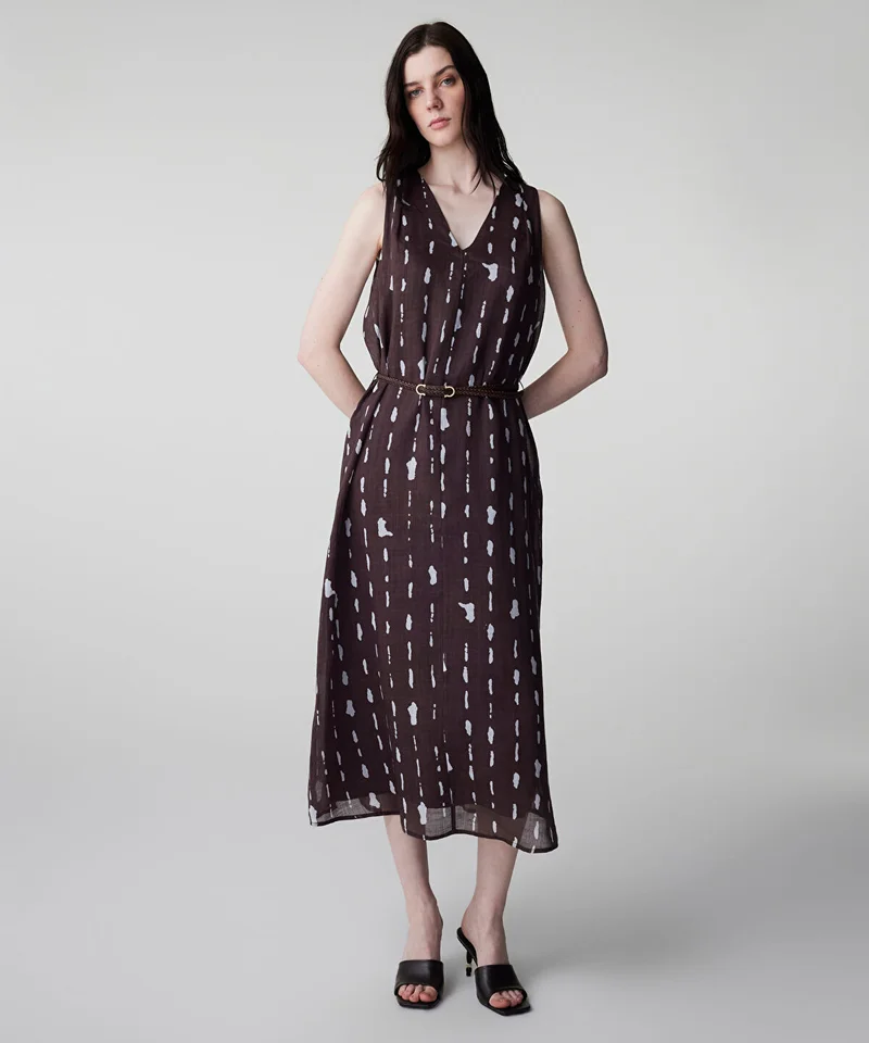 ابيكول Printed Linen Dress