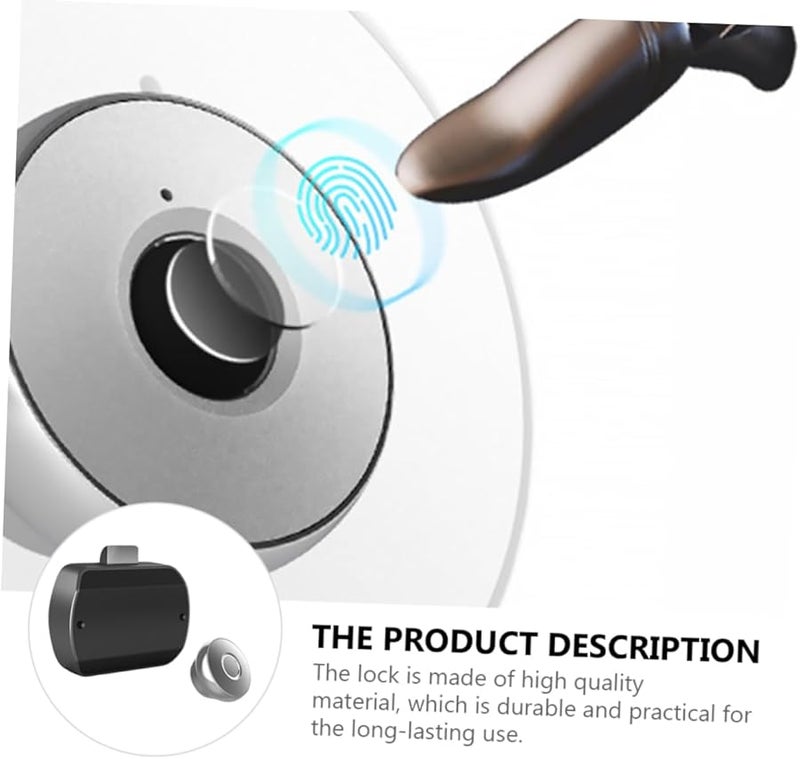 Smart Fingerprint Lock Aluminum Panel USB Charging Easy Install for Home Office Cabinet Security - Image 3