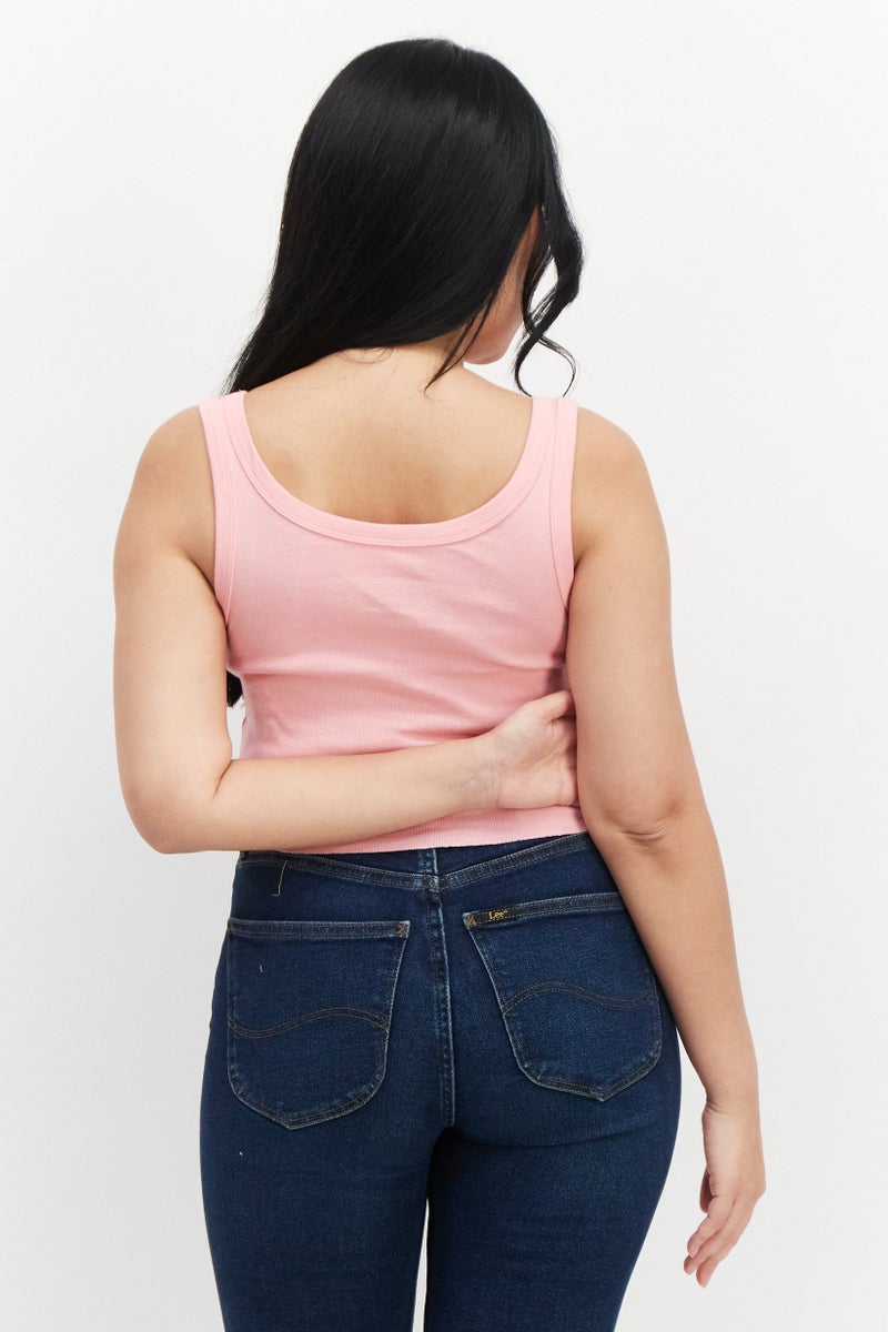 Billabong تي شيرت نسائي بلا أكمام بتصميم جرافيكي، وردي - Image 4