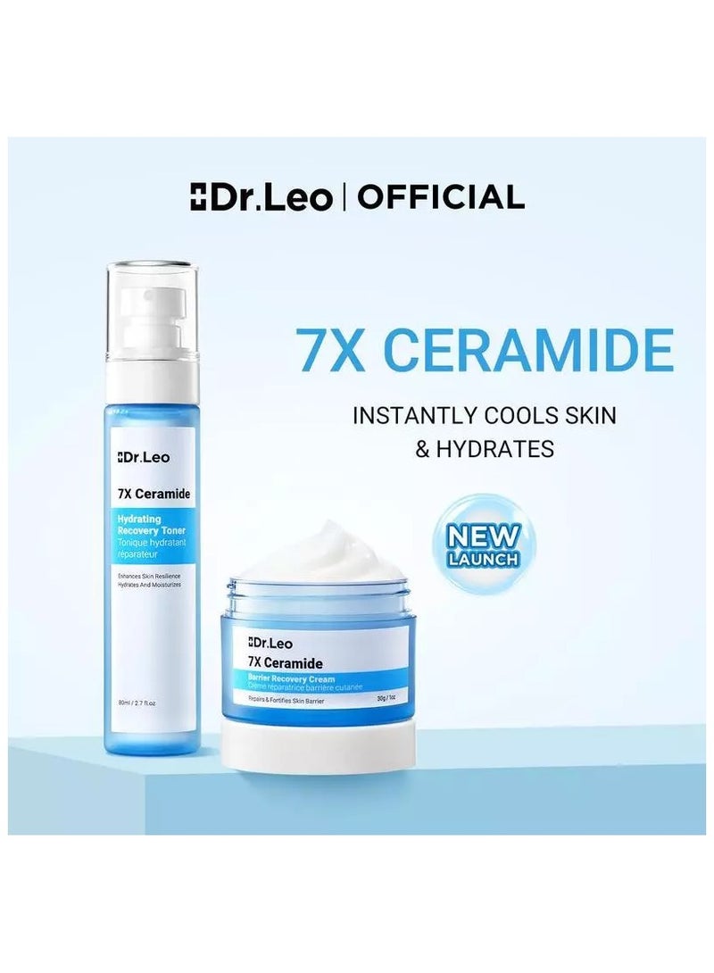 دكتور ليو تونر دكتور ليو 7X سيراميد المرطب لاستعادة البشرة 80 مل + كريم دكتور ليو 7X سيراميد المرطب لاستعادة البشرة 30 جم - Image 1
