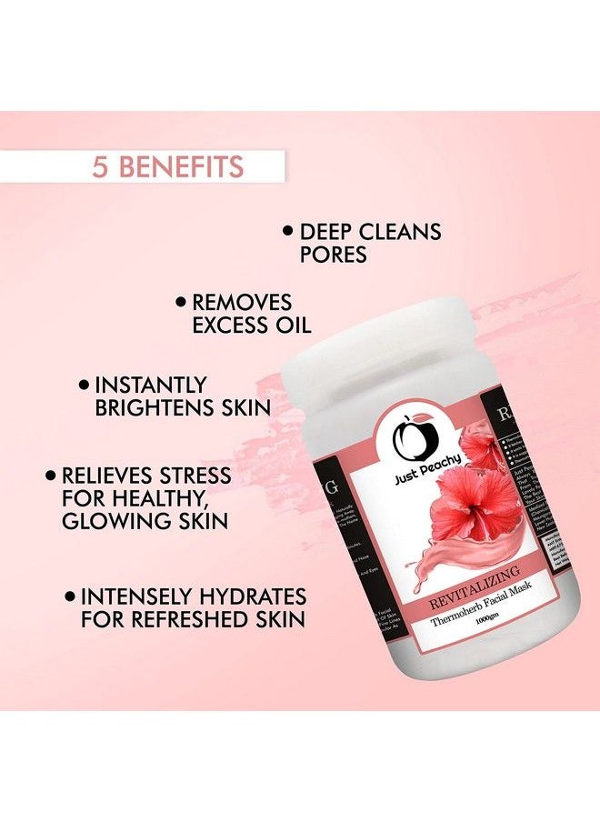 Just Peachy - Revitalizing Thermoherb Anti Ageing Powder Face Mask For Reducing Fine Lines & Wrinkles & Tightens The Skin 990Gm - Image 1