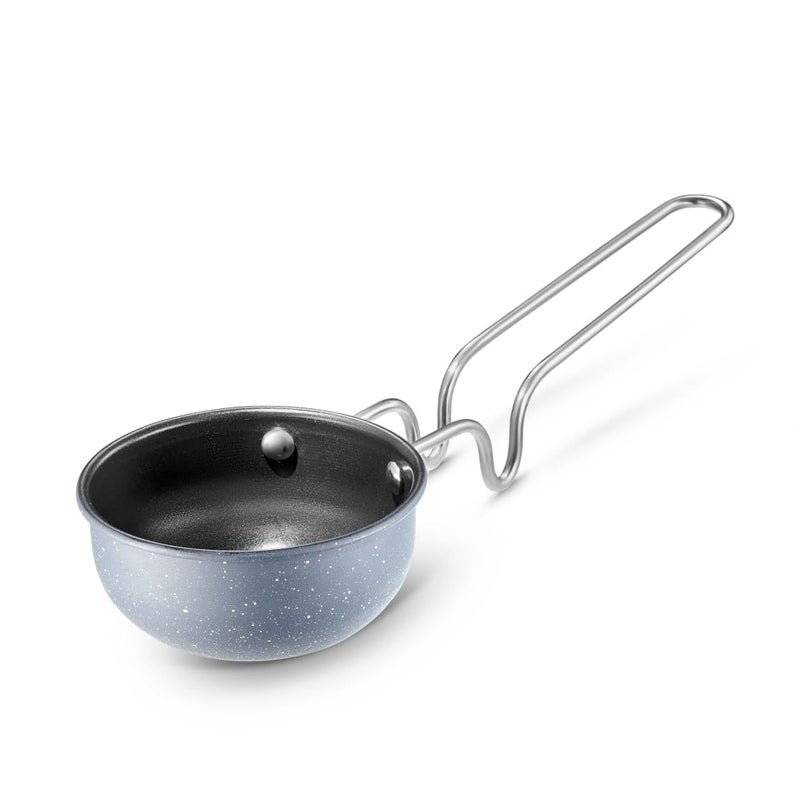 Regalo Regalo Iron Tadka pan 12 cm Tadka Pan vaghariya 05 L Capacity for Spice TemperingSeasoning Long Wire HandleInduction Gas Ready  - Image 1