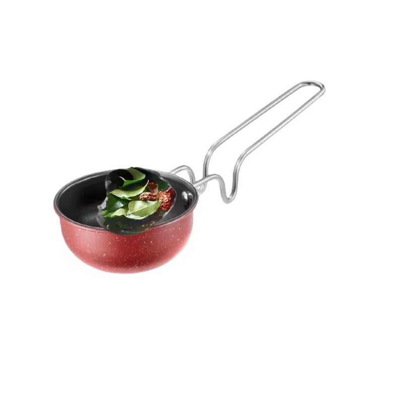 Regalo Regalo Iron Tadka pan 12 cm Tadka Pan vaghariya 05 L Capacity for Spice TemperingSeasoning Long Wire HandleInduction Gas Ready  - Image 5