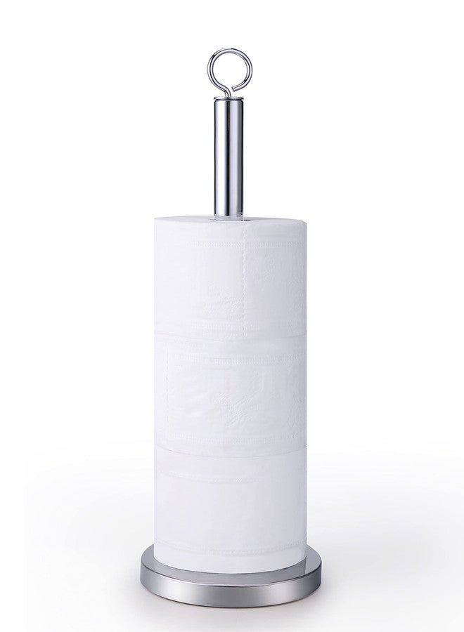 SunnyPoint Elite Heavy Weighted Sturdy Spare Toilet Paper Roll Holder Storage Stand - Image 1