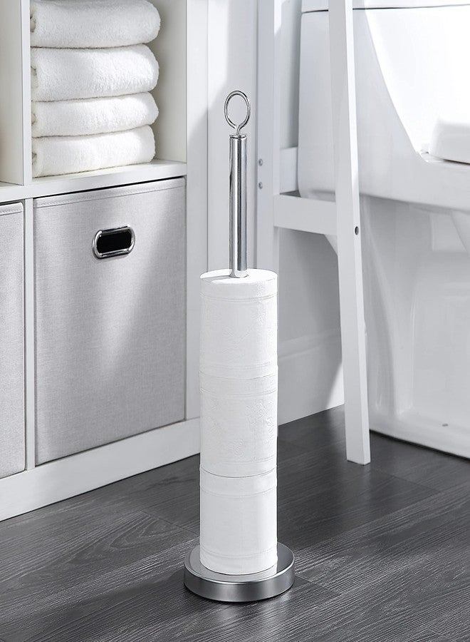 SunnyPoint Elite Heavy Weighted Sturdy Spare Toilet Paper Roll Holder Storage Stand - Image 2