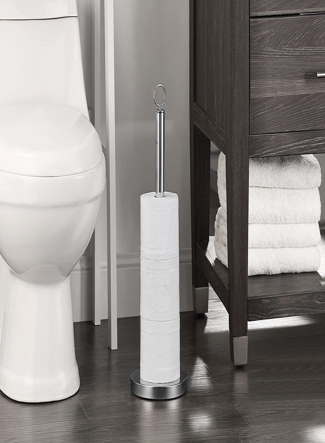 SunnyPoint Elite Heavy Weighted Sturdy Spare Toilet Paper Roll Holder Storage Stand - Image 3