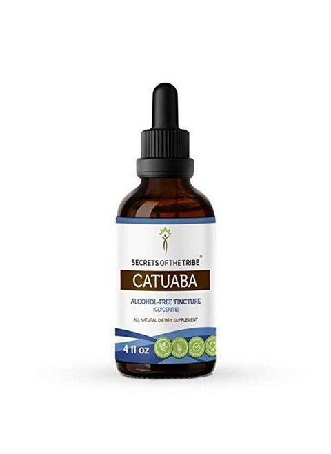 Catuaba Alcoholfree Liquid Extract Wildcrafted Catuaba (Erythroxylum Vacciniifolium) Dried Bark Tincture Supplement (4 Fl Oz)