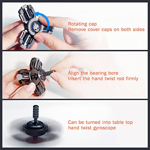 INNÃ”PLUS INNOPLUS Fidget Spinners, Fidget Spinner Gifts for Adults, Finger Hand Spinner, Metal Fidget Spinner, Fidget Toys, Fidgets for Teens, Stress Anxiety ADHD Relief Figets Toy, Luminous Night Effects - Image 4