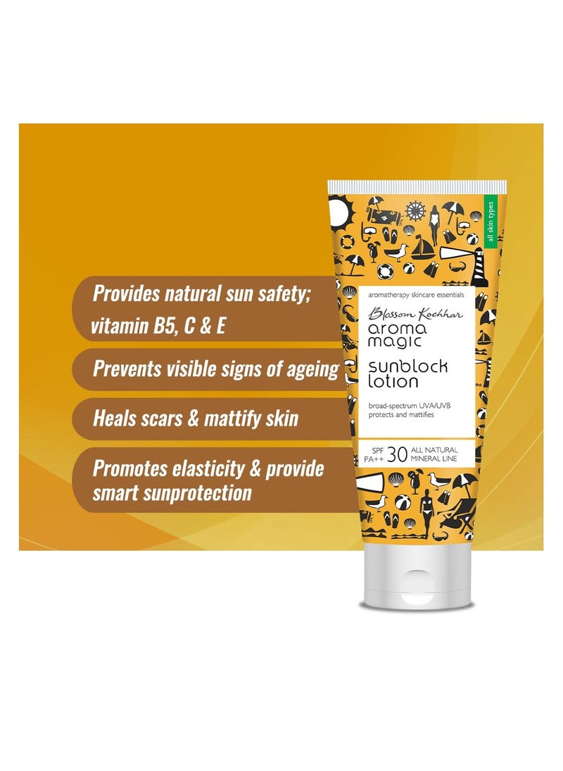 Aroma Magic - Aroma Magic Sunscreen Sun Block Lotion, SPF 30, 100ml - Image 1