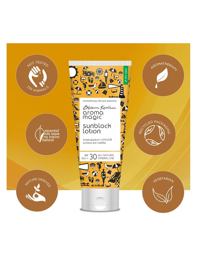 Aroma Magic - Aroma Magic Sunscreen Sun Block Lotion, SPF 30, 100ml - Image 1