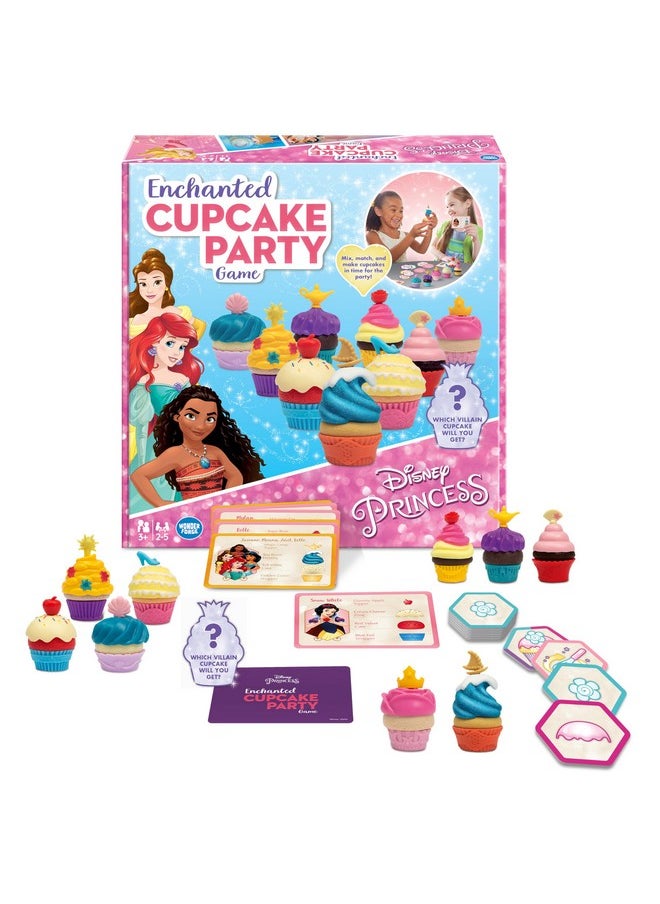 Wonder Forge Wonder Forge Disney Princess Enchanted Cupcake Party Game - Exciting Matching Game | Fun for Kids & Adults | Ideal for Disney Princesses Enthusiasts | Two Game Modes | Gaming Experience  - Image 1