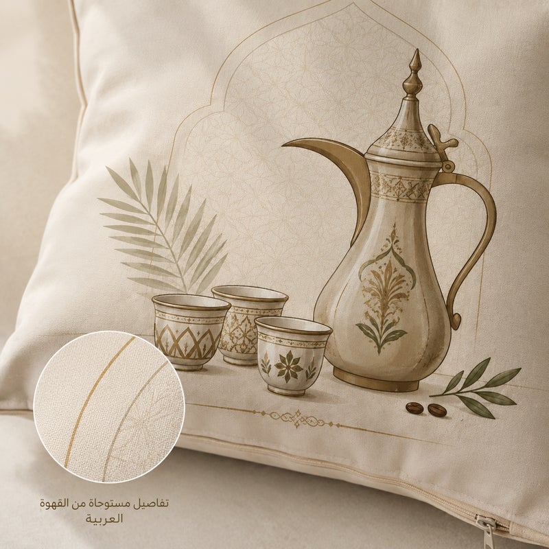 Arabic Coffee Pot Decorative Cushion Cover Middle Eastern Style Throw Pillow Case for Living Room Sofa Bedroom Coffee Corner Gift - Image 4
