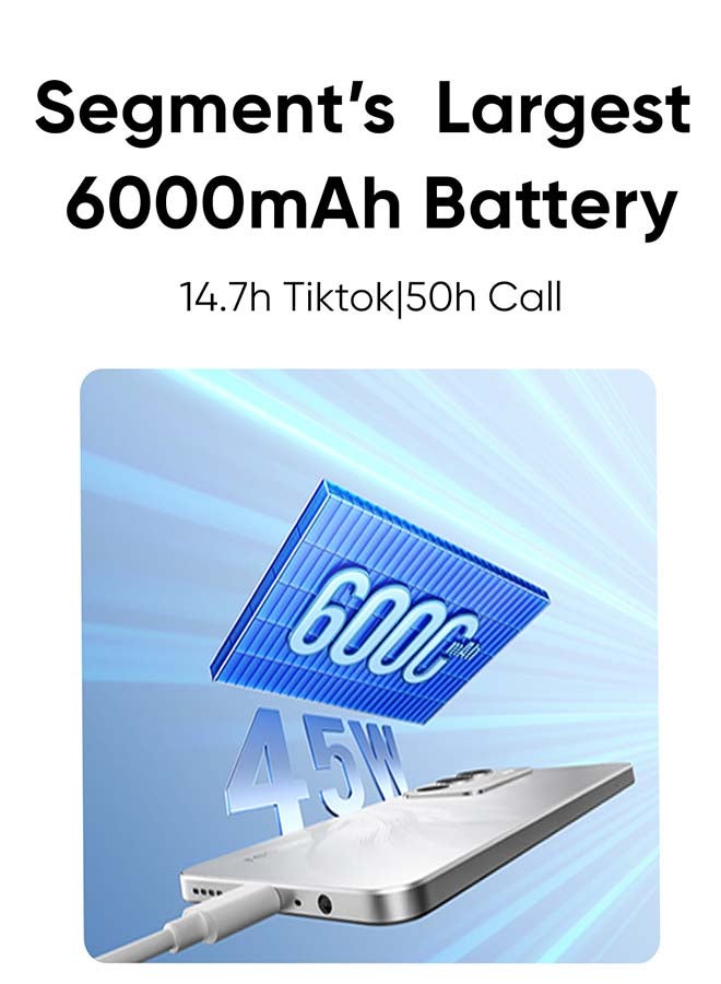 ريل مي C71 دوال شريحة بيضاء بجعة 6 جيجابايت رام 128 جيجابايت 4G - نسخة الشرق الأوسط - Image 3
