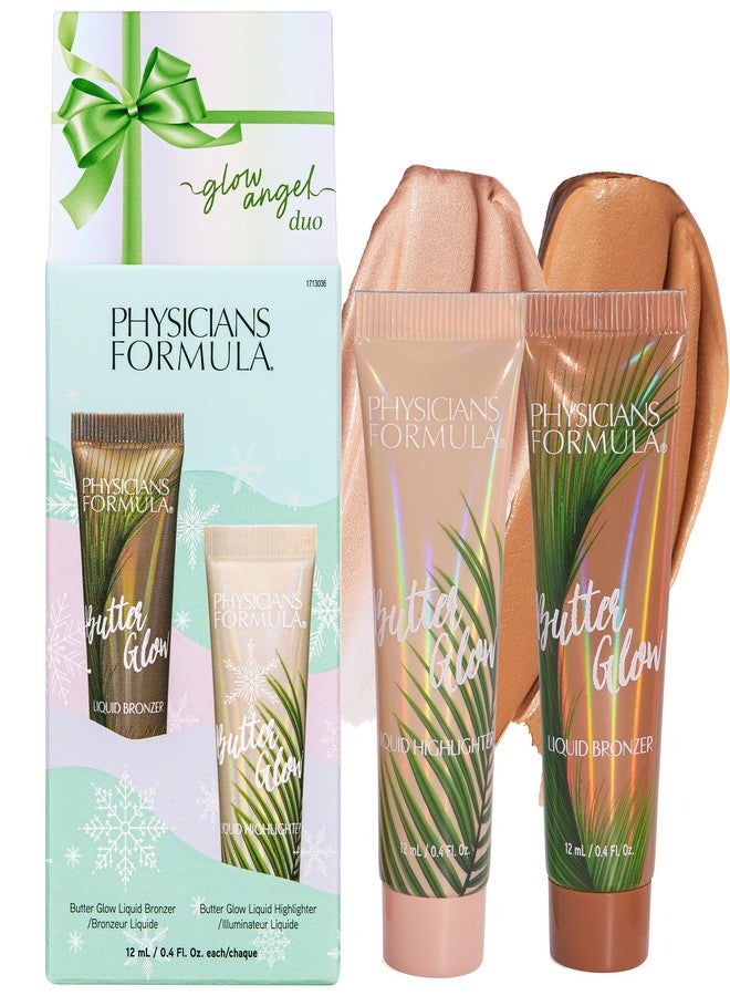 Physicians Formula Glow Angel Duo - Butter Glow Liquid Bronzer & Highlighter with Murumuru Butter, Hydrating & Illuminating Holiday Gift Set, Cruelty Free & Vegan - Image 1