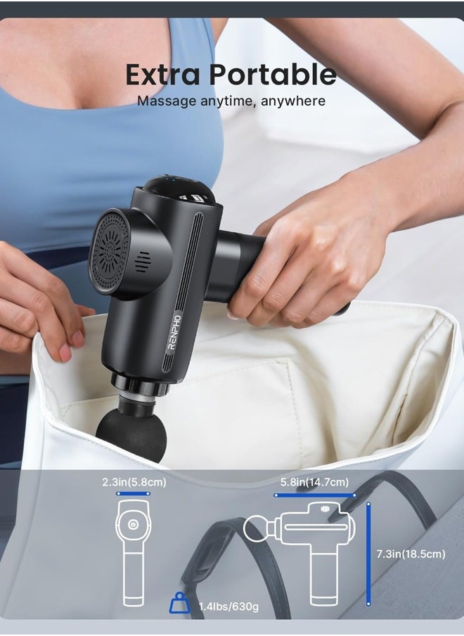 RENPHO - Thermacool Massage Gun Deep Tissue with Heat and Cold Head, Gifts, Handheld Muscle Massager Gun with Carry Case, Body Masajeador for Neck and Back, Active Heat, FSA or HSA Eligible - Image 1