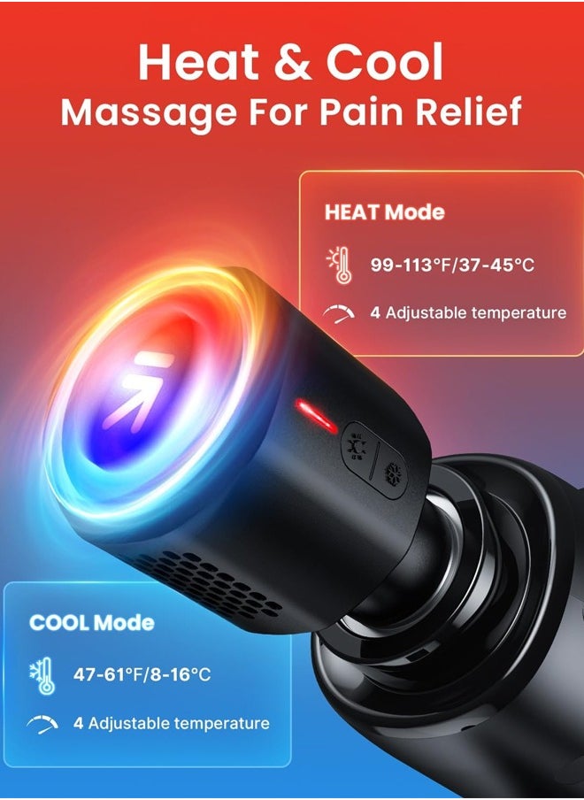 RENPHO - Thermacool Massage Gun Deep Tissue with Heat and Cold Head, Gifts, Handheld Muscle Massager Gun with Carry Case, Body Masajeador for Neck and Back, Active Heat, FSA or HSA Eligible - Image 1