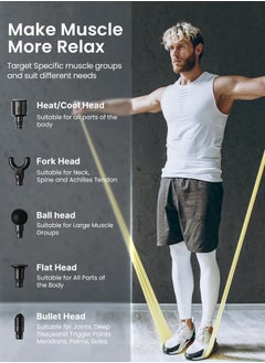 RENPHO Thermacool Massage Gun Deep Tissue with Heat and Cold Head, Gifts, Handheld Muscle Massager Gun with Carry Case, Body Masajeador for Neck and Back, Active Heat, FSA or HSA Eligible  - Image 3